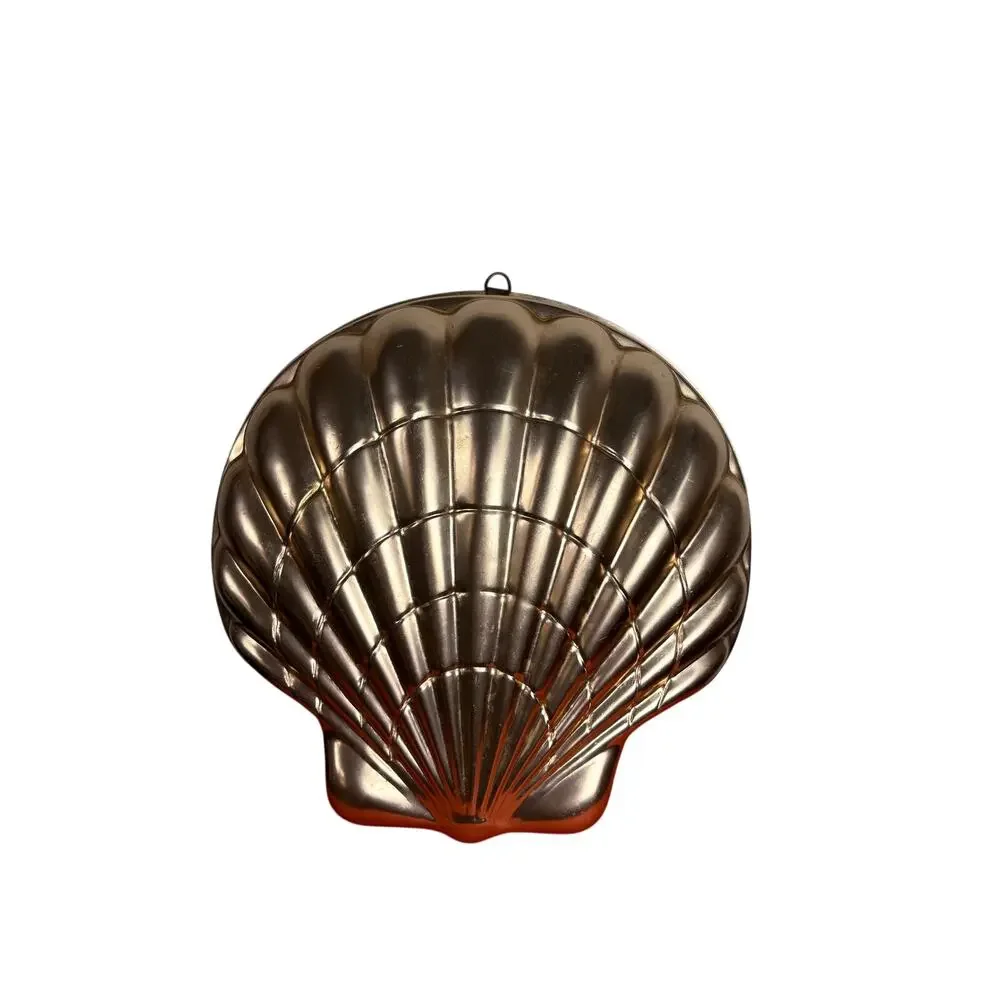American Vintage Hanging Copper Mold- Seashell- Some wear- 10x10- Coastal